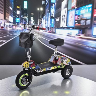 صورة سكوتر كهربائي 3 كفرات ناري